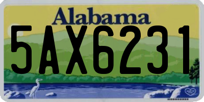 AL license plate 5AX6231