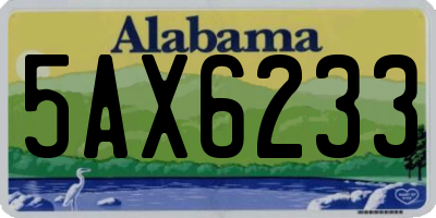 AL license plate 5AX6233