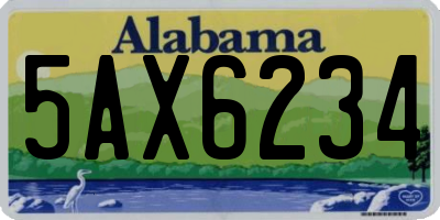 AL license plate 5AX6234
