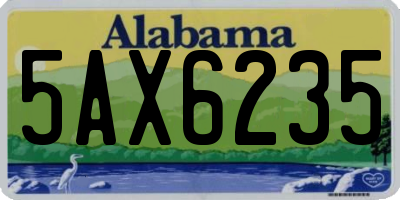 AL license plate 5AX6235