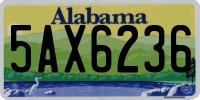 AL license plate 5AX6236