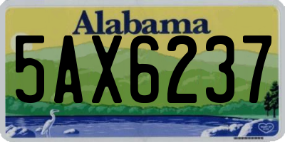 AL license plate 5AX6237