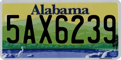 AL license plate 5AX6239