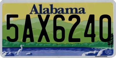 AL license plate 5AX6240