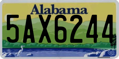 AL license plate 5AX6244