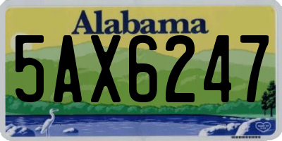 AL license plate 5AX6247