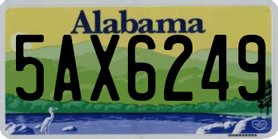 AL license plate 5AX6249