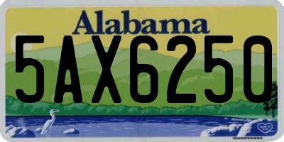 AL license plate 5AX6250