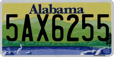 AL license plate 5AX6255