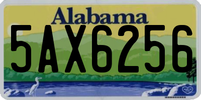 AL license plate 5AX6256