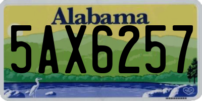 AL license plate 5AX6257