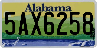 AL license plate 5AX6258