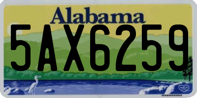 AL license plate 5AX6259