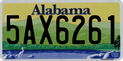 AL license plate 5AX6261