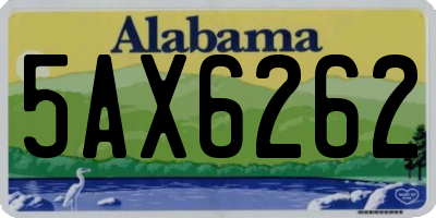 AL license plate 5AX6262
