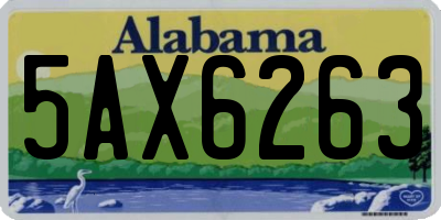 AL license plate 5AX6263