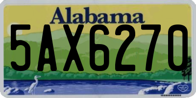 AL license plate 5AX6270