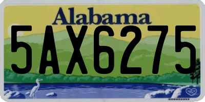 AL license plate 5AX6275
