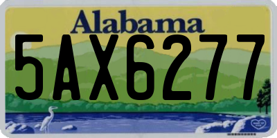 AL license plate 5AX6277