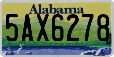 AL license plate 5AX6278
