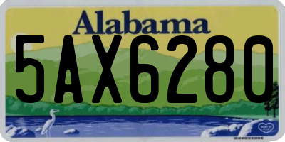 AL license plate 5AX6280