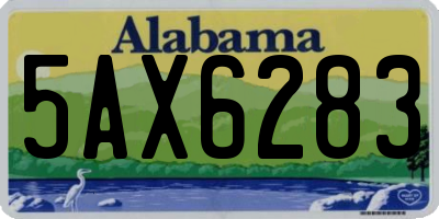 AL license plate 5AX6283