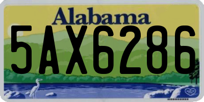 AL license plate 5AX6286