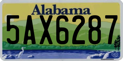 AL license plate 5AX6287