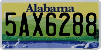 AL license plate 5AX6288