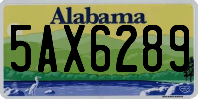 AL license plate 5AX6289