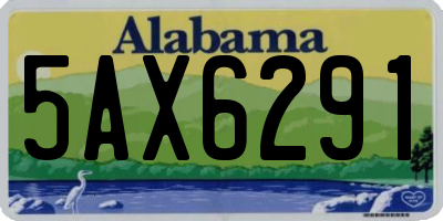 AL license plate 5AX6291