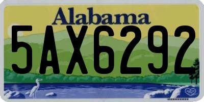 AL license plate 5AX6292