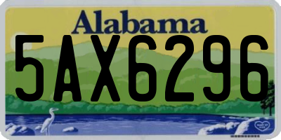 AL license plate 5AX6296