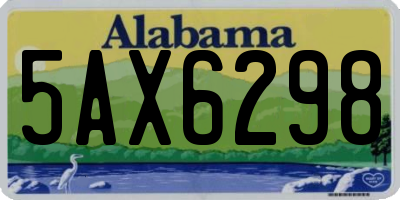 AL license plate 5AX6298