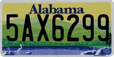 AL license plate 5AX6299