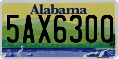AL license plate 5AX6300