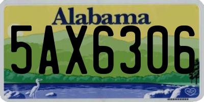 AL license plate 5AX6306
