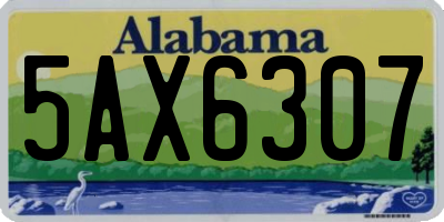 AL license plate 5AX6307