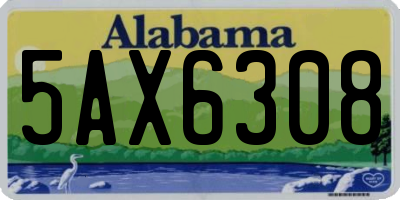AL license plate 5AX6308
