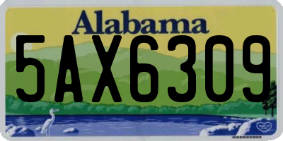 AL license plate 5AX6309