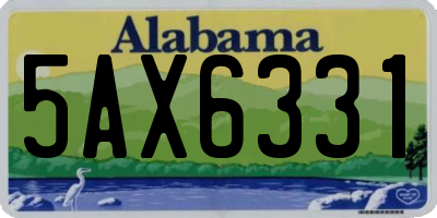 AL license plate 5AX6331