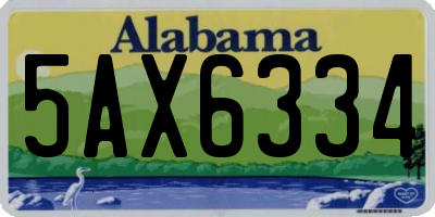 AL license plate 5AX6334