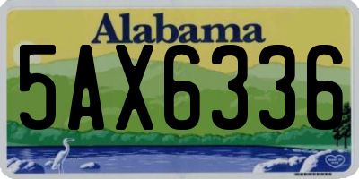 AL license plate 5AX6336