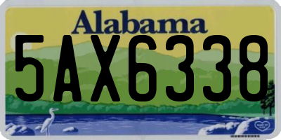 AL license plate 5AX6338