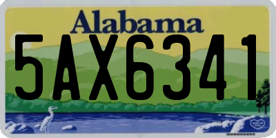 AL license plate 5AX6341