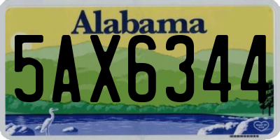 AL license plate 5AX6344