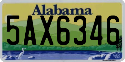 AL license plate 5AX6346