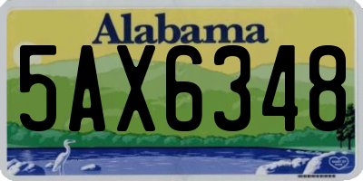 AL license plate 5AX6348