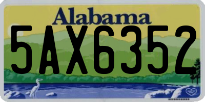 AL license plate 5AX6352