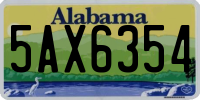 AL license plate 5AX6354